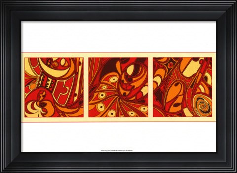 Framed Orange Fission II Print