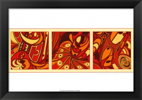 Framed Orange Fission II Print