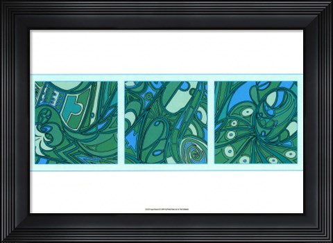 Framed Aqua Fission II Print