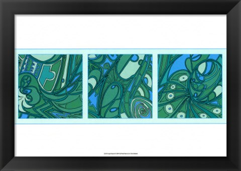 Framed Aqua Fission II Print