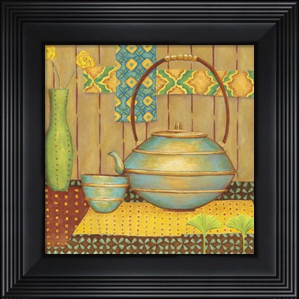 Framed Ginkgo Tea Pot Print