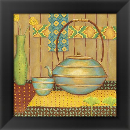 Framed Ginkgo Tea Pot Print