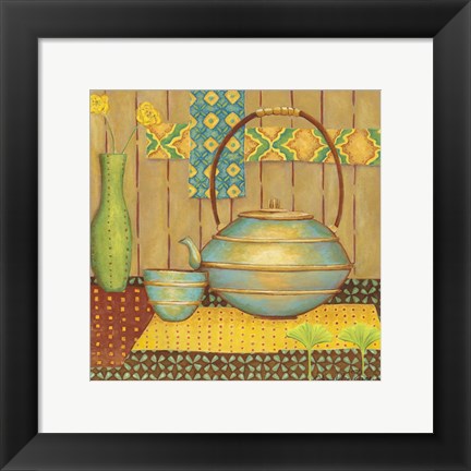 Framed Ginkgo Tea Pot Print