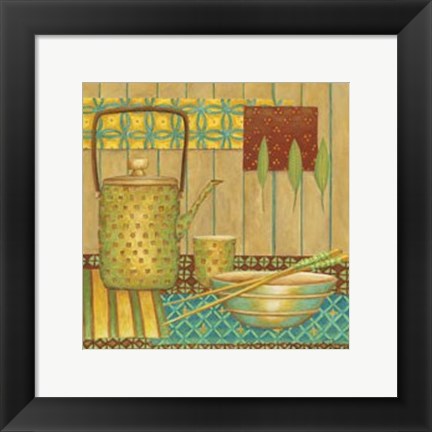 Framed Willow Tea Pot Print