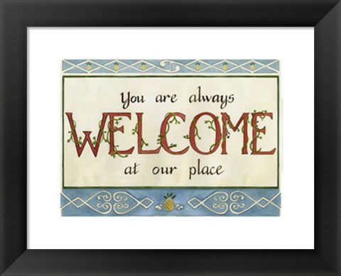 Framed Welcome Print