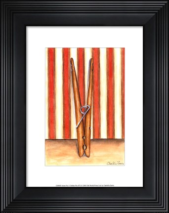 Framed Acme No. 1 Clothes Pin (PT) Print