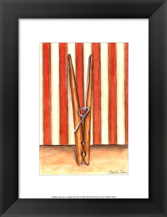 Framed Acme No. 1 Clothes Pin (PT) Print