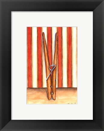 Framed Acme No. 1 Clothes Pin (PT) Print