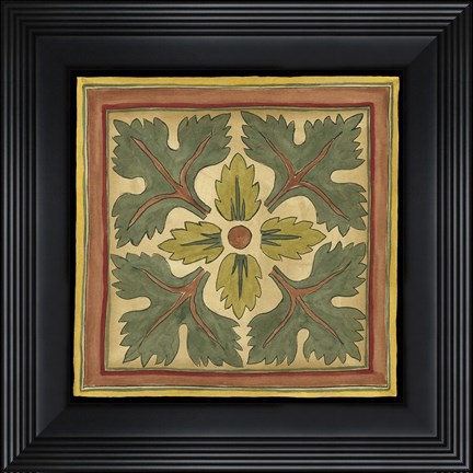 Framed Arts and Crafts Leaves III (HI) Print