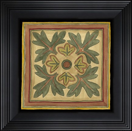 Framed Arts and Crafts Leaves IV (HI) Print