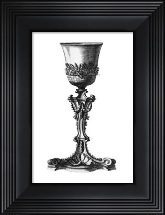 Framed Black &amp; White Goblet IV (SC) Print