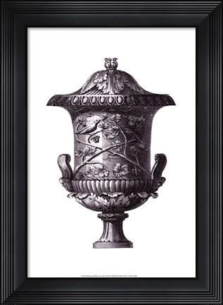 Framed Black &amp; White Urn II (SC) Print