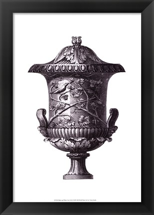 Framed Black &amp; White Urn II (SC) Print