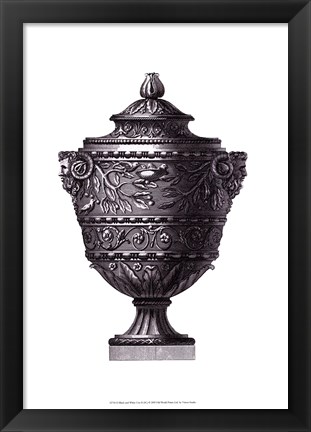 Framed Black &amp; White Urn III (SC) Print