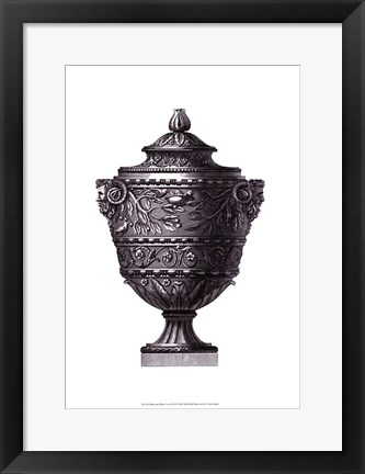 Framed Black &amp; White Urn III (SC) Print