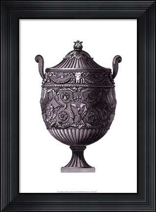 Framed Black &amp; White Urn I (SC) Print