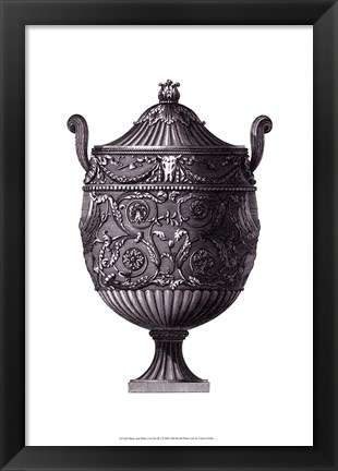 Framed Black &amp; White Urn I (SC) Print