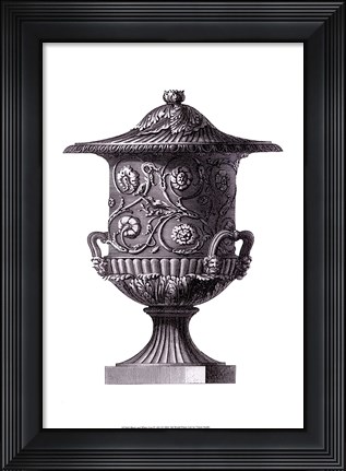 Framed Black &amp; White Urn IV (SC) Print