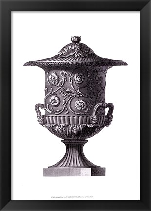 Framed Black &amp; White Urn IV (SC) Print