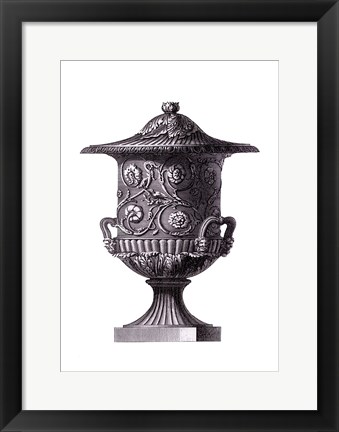 Framed Black &amp; White Urn IV (SC) Print