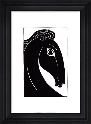 Framed Chevaux d&#39; Femme I Print