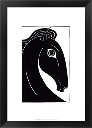 Framed Chevaux d&#39; Femme I Print