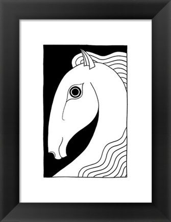 Framed Chevaux d&#39; Femme II Print