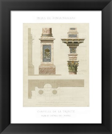 Framed Palais de Fontainbleu II Print