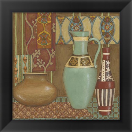Framed Tapestry Still Life I Print