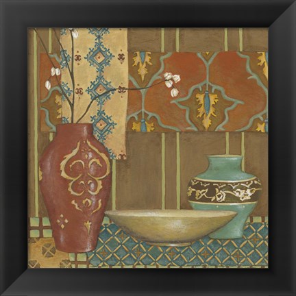 Framed Tapestry Still Life II Print