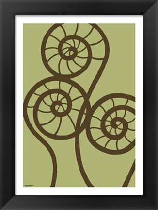 Framed Dichromatic Fiddleheads II Print