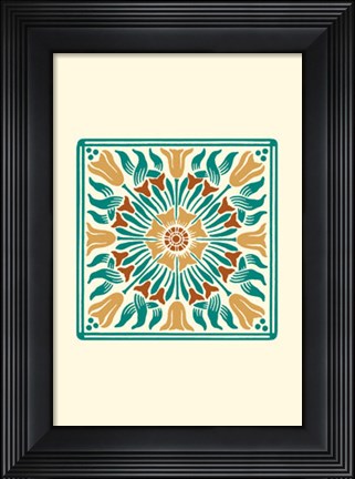 Framed Tile Motif I Print