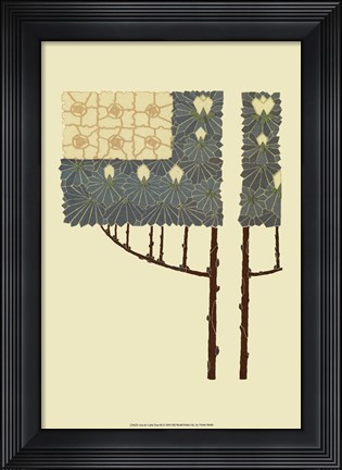 Framed Arts and Crafts Tree III Print