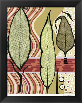 Framed Go Go Leaves III Print