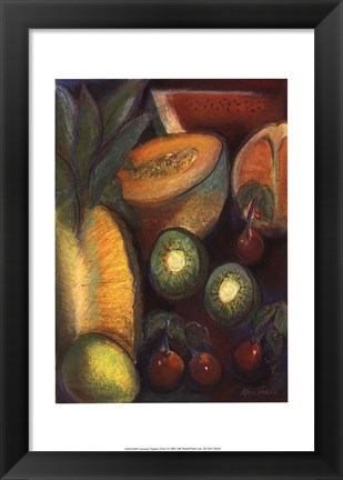 Framed Luscious Tropical Fruit I Print