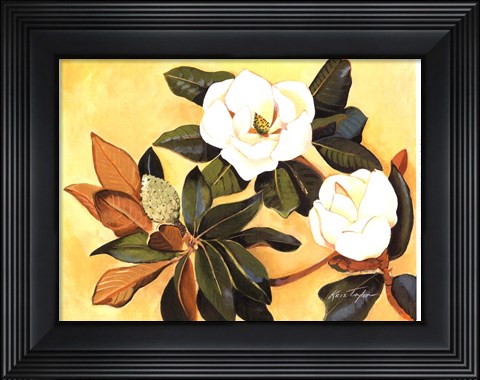 Framed Southern Magnolia I Print