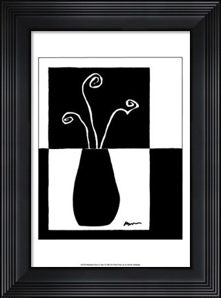 Framed Minimalist Flower in Vase I Print
