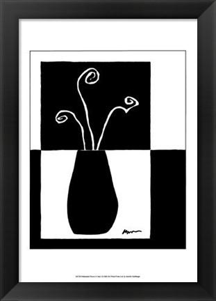 Framed Minimalist Flower in Vase I Print