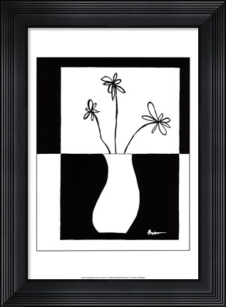 Framed Minimalist Flower in Vase IV Print
