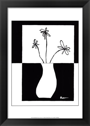 Framed Minimalist Flower in Vase IV Print