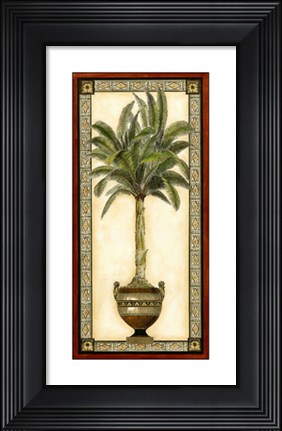 Framed Red Bordered Palm II Print