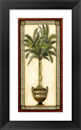 Framed Red Bordered Palm II Print