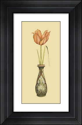 Framed Tulip in Vase I Print