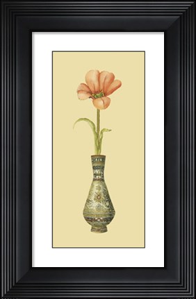 Framed Tulip in Vase II Print