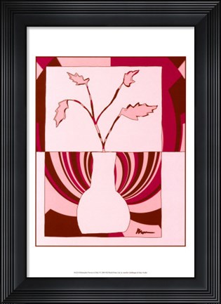Framed Minimalist Flowers in Pink I Print