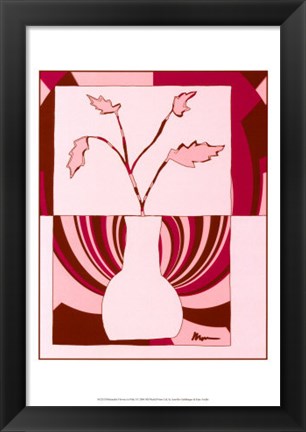 Framed Minimalist Flowers in Pink I Print