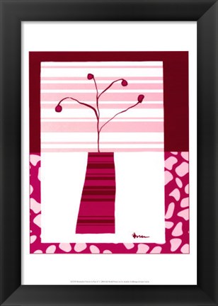 Framed Minimalist Flowers in Pink IV Print