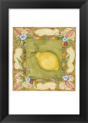 Framed French Country Lemon Print