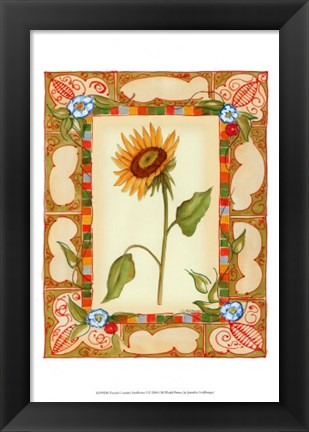 Framed French Country Sunflower I Print