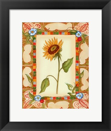 Framed French Country Sunflower I Print